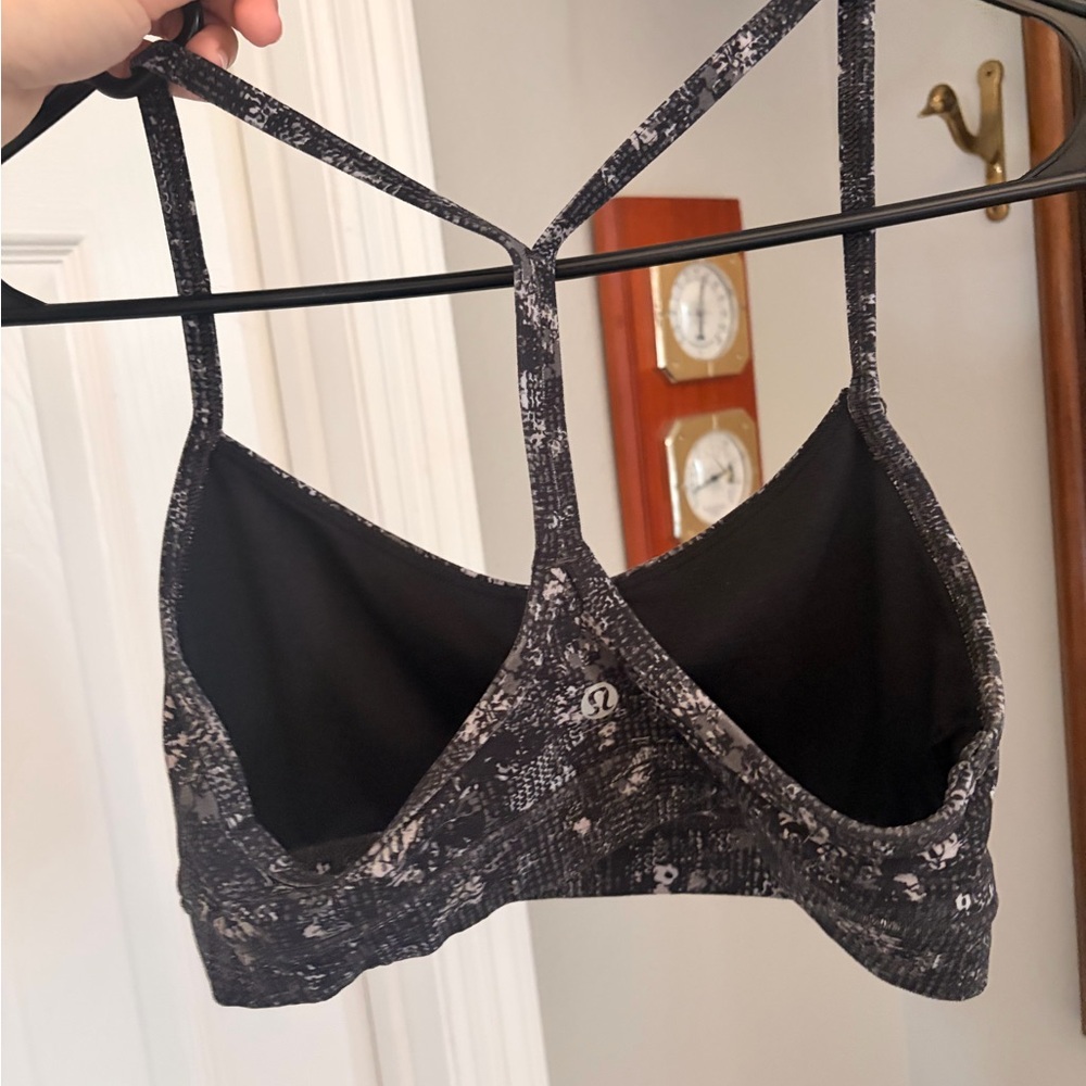 Lululemon Black Patterned Sports Bra